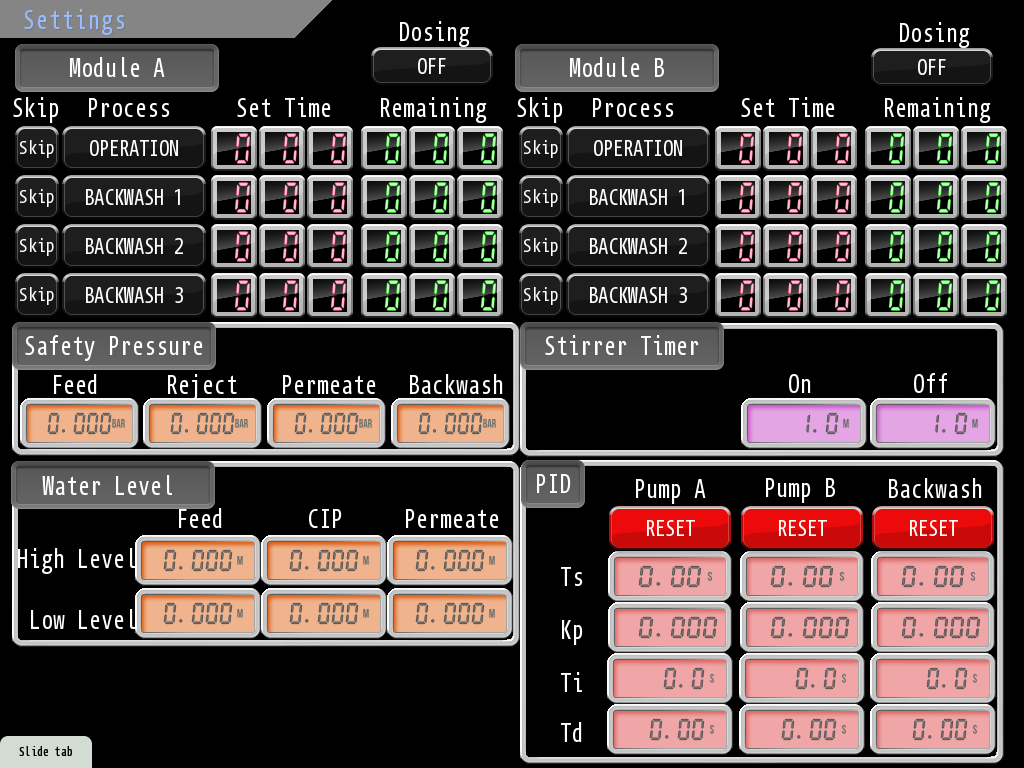 Sequential control with user defined timer